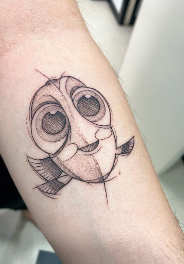 tattoo-fine-line-dolly-buscando-a-nemo-alpedrete