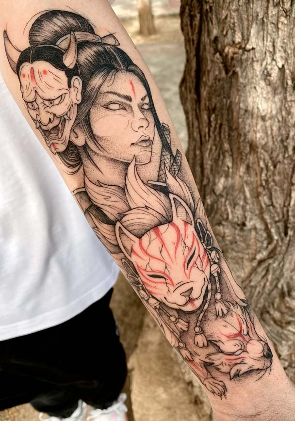 tatuaje-gueisha-fine-line-madrid-alpedrete