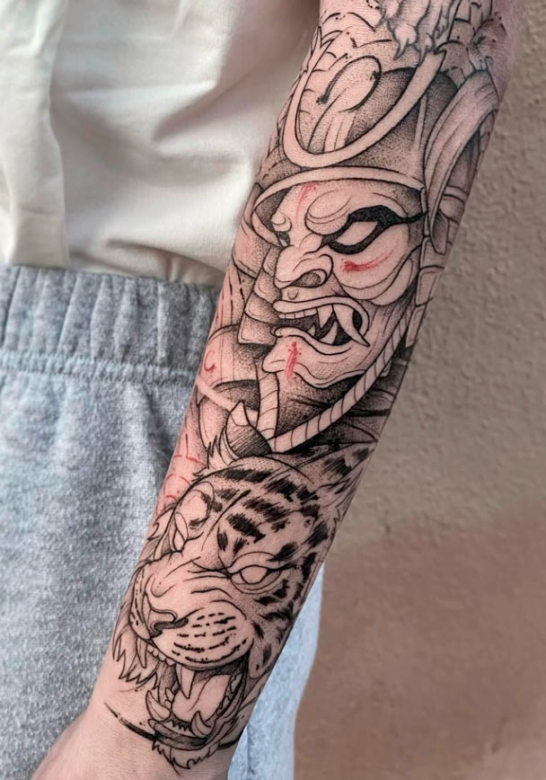 tatuaje-guerrero-fine-line-alpedrete